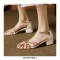 Summer Outside Marseille Flip Flops Ankle Straps Sandals - Apricot