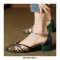 Summer Outside Marseille Flip Flops Ankle Straps Sandals - Green