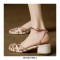 Summer Outside Monaco Flip Flops Ankle Straps Sandals - Apricot