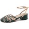 Summer Outside Monaco Flip Flops Ankle Straps Sandals - Green