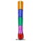 Pointed Toe Chunky Heels Colorful Patchwork Knee Highs Boots - Multicolor 