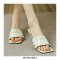 Peep Toe Outside Kitten Heels Sandals - Beige