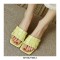 Peep Toe Outside Kitten Heels Sandals - Yellow