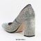 Pointed Toe Chunky Heels Rhinestones Pumps - Black