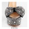 Peep Toe Square Heels Ankle Straps Denim Rhinestones Platforms Pumps - Black