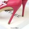 Pointed Toe Stiletto Heels Elegant Cross Straps Double Colors Pumps - Pink Faux Leather