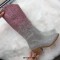 Pointed Toe Chunky Heels Glitter Bling Shiny Knee Highs Boots - Pink White