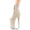 Round Toe Stiletto Heels Lace Up Platforms Ankle Highs Boots - Khaki