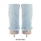 Pointed Toe Knee High Stiletto Heels Side Zipper Rhinestones Love Heart Boots - Light Blue