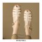 Round Toe Summer Ankle Straps Gladiator Fretwork Open Heel Flat Sandals - Beige