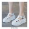 Round Toe Side Straps Summer Leather Flats Beach Roman Sandals - White