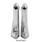 Pointed Toe Stiletto Heels Silver Metallic Side Zipper Mid Calf Boots - Silver