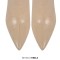 Pointed Toe Stiletto Heels Over The Knee Thigh High Crocodile Pattern Zipper Boots - Beige Faux Leather