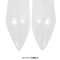 Pointed Toe Stiletto Heels Over The Knee Thigh High Crocodile Pattern Zipper Boots - White Faux Leather