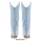 Pointed Toe Knee High Fold Down Pull On Stiletto High Heels Rhinestones Boots - Light Blue
