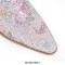 Pointed Toe Chunky Heels Rhinestones Blings Sparkle Western Ankle Highs Booties - Pink