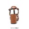 Square Toe Chunky Heels Ankle Buckle T Straps Ostrich Texture Beach Shoes Sandals - Light Green Leather