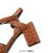 Square Toe Chunky Heels Ankle Buckle T Straps Ostrich Texture Beach Shoes Sandals - Light Green Leather