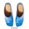 Strange Heels Peep Toe Vegan Leather Mules Slippers Sandals - Blue
