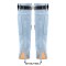 Pointed Toe Knee High Mid Calf Denim Stiletto Heels Boots - Light Blue
