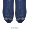 Peep Toe Knee High Denim Stiletto Heels Side Zipper Boots - Dark Blue