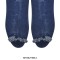 Peep Toe Knee High Denim Stiletto Heels Side Zipper Boots - Dark Blue