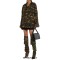 Pointed Toe Chunky Heels Over the Knee Camouflage Denim Boots - Multicolor
