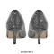 Pointed Toe Low Kitten Heels Rhinestones Pumps - White