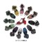 Square Toe Chunky Heels Ankle Buckle T Straps Water Diamond Glitters Beach Shoes Sandals - Light Green Leather