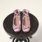 Round Toe Rivet Decorated Bowknot Flats Slip On Ballets - Red