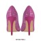 Peep Toe Stiletto Heels Rhinestones Summer Classic Pumps - Hot Pink