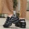 Peep Toe Lightweight Summer Casual Slingback Wedges Sandals Slippers - Black