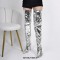 Pointed Toe Stiletto Heels Over Thee Knee Metallic Zipper Boots - Silver
