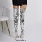 Pointed Toe Stiletto Heels Over Thee Knee Metallic Zipper Boots - Silver