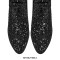Pointed Toe Chunky Heels Pull On Glitters Blings Western Cowgirl Booties - Black