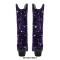 Pointed Toe Chunky Heels Pull On Glitters Blings Western Cowgirl Booties - Purple
