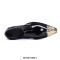 Pointed Metal Lion Toe Patent Leather Chelsea Loafers - Black