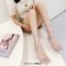 Peep Toe  Feather and Rhinestones Decorated Ankle Gladiator Straps Pointed Transparent Heels Sandals - Purple Satin