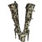 Round Toe Stiletto Heels Over The Knees Thigh High Camouflage Booties - Green Canvas