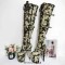 Round Toe Stiletto Heels Over The Knees Thigh High Camouflage Booties - Green Canvas