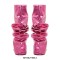 Round Toe Chunky Heels Ankle High Mid Calf Fold Over Boots - Fuchsia