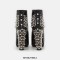 Round Toe Chunky Spike Heels Lace Up Rivets Platforms Ankle Highs Punk Gothic Boots - Black