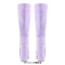 Round Toe Chunky Heels Fluffy Plush Platforms Knee Highs Side Zipper Boots - Purple