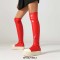 Round Toe Platforms Over The Knees Waterproof Vintage Sneakers  Boots - Red Faux Leather