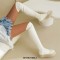 Round Toe Platforms Over The Knees Waterproof Vintage Sneakers  Boots - White Faux Leather