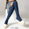 Round Toe Platforms Over The Knees Waterproof Vintage Sneakers  Boots - DarkBlue Denim