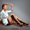 Pointed Toe Stiletto Heels Metal Chain Sexy Boots - Black