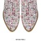 Pointed Toe Chunky Heels Sparkly Rhinestones Pull On Knee Highs Boots - White