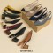 Pointed Toe Chunky Heels Knitted Summer Slingback Sandals - Multicolor