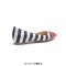 Halloween Cruella Beetlejuice Zebra Stripe Red Pointed Rivet Toe Flats Loafers